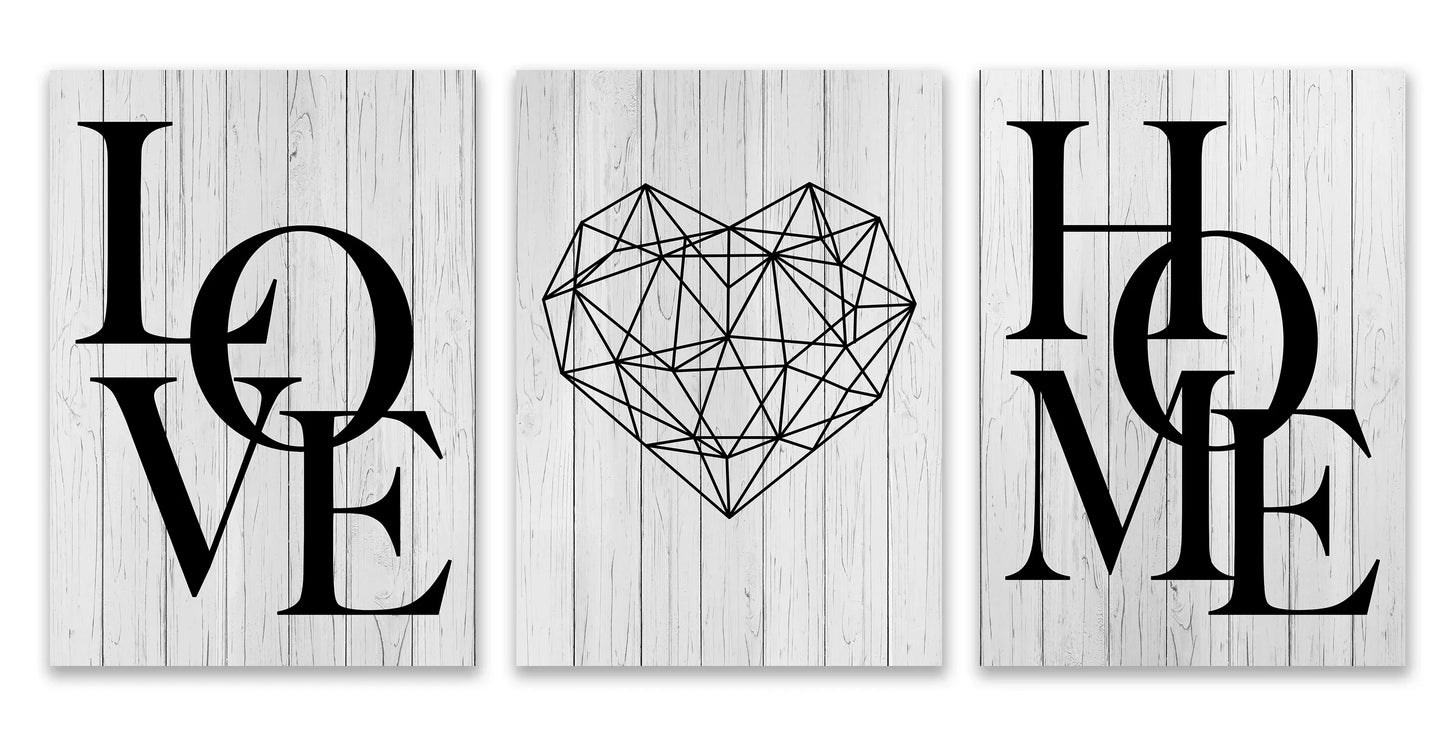 Diamond Heart Letter Canvas