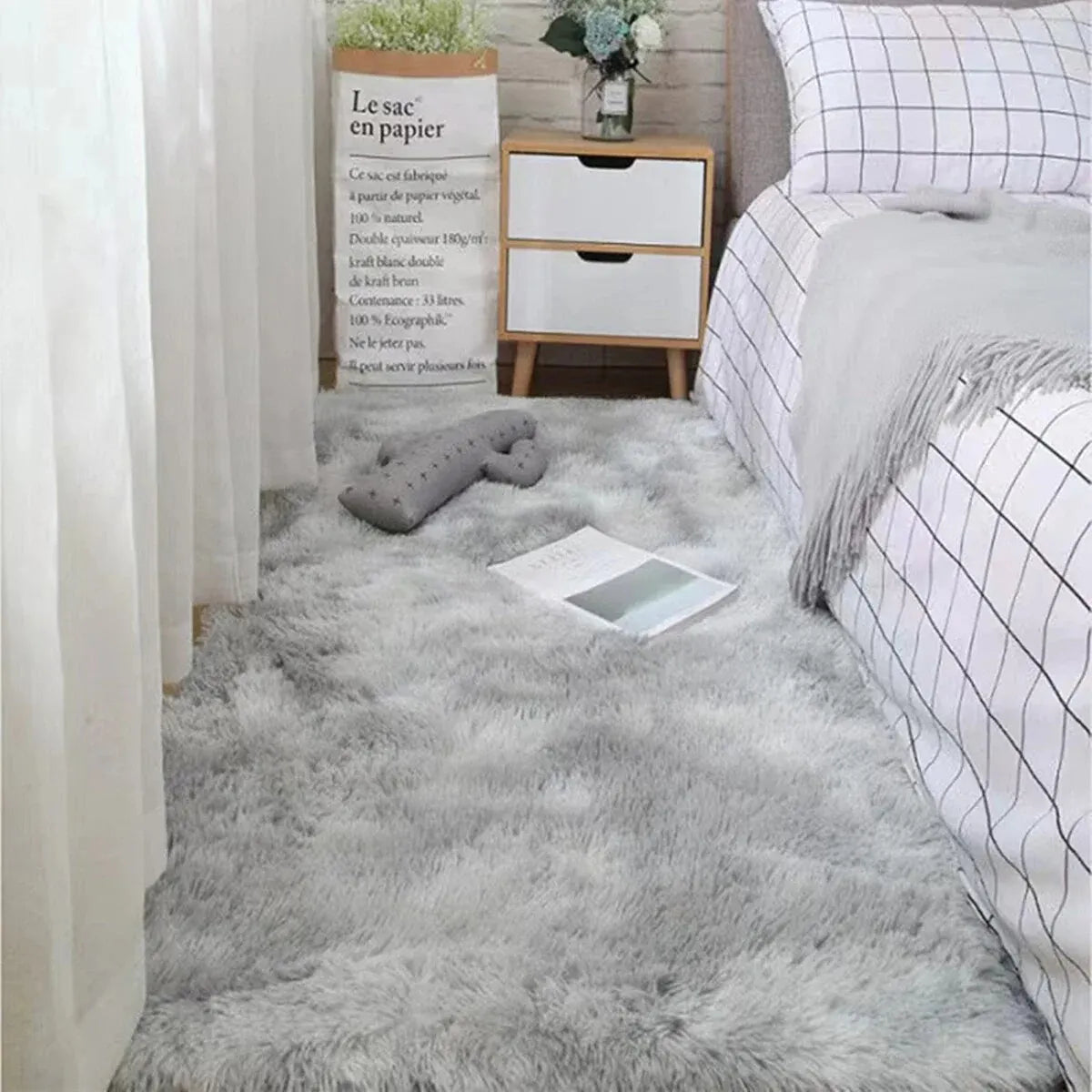 Silk Wool Bedroom Rug
