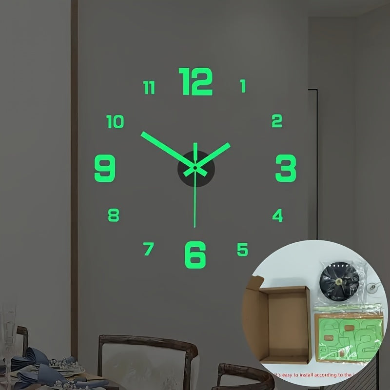 [Modern 3D Wall Clock] Modern 3D Illuminated Silent Wall Clock