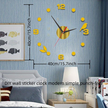 Family Living Room Bedroom Decoration (no Battery) European Living Room Home DIY Wall Clock