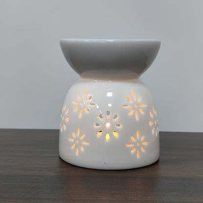 Ceramic Aromatherapy Snowflake Candle Holder