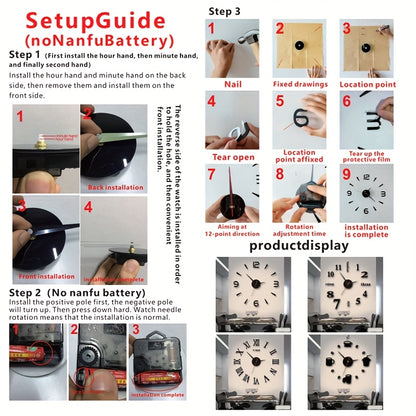 [Nordic Minimalist Clock] Nordic Minimalist Retro Industrial Style Clock