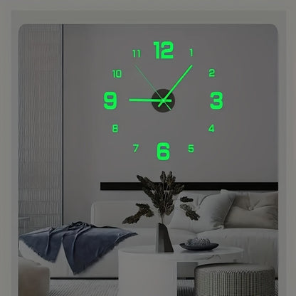 [Modern 3D Wall Clock] Modern 3D Illuminated Silent Wall Clock
