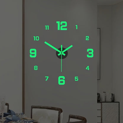 [Modern 3D Wall Clock] Modern 3D Illuminated Silent Wall Clock
