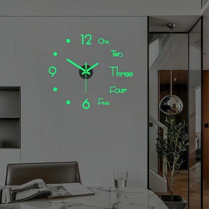 [Modern 3D Wall Clock] Modern 3D Illuminated Silent Wall Clock