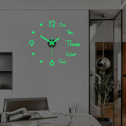 [Modern 3D Wall Clock] Modern 3D Illuminated Silent Wall Clock