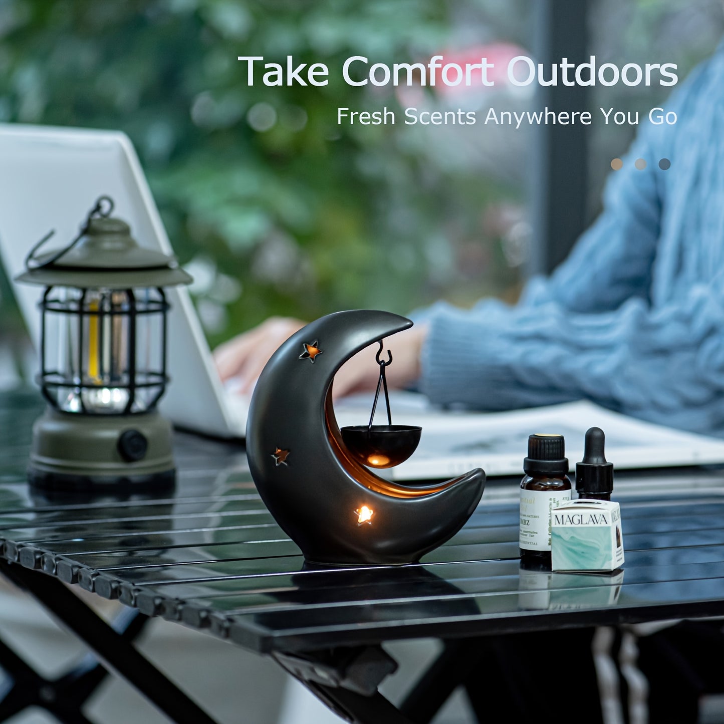 [Hot Selling Ceramic Candle Holder] Hot Selling Star and Moon Ceramic Candle Holder