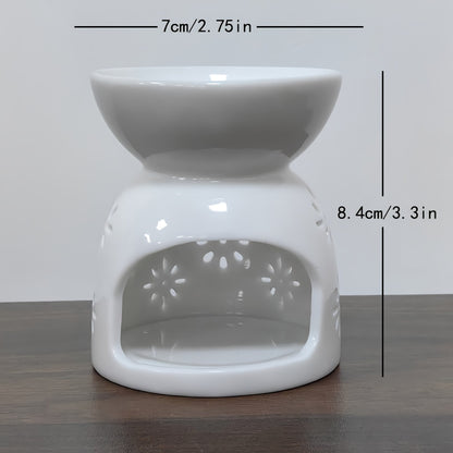 Ceramic Aromatherapy Snowflake Candle Holder