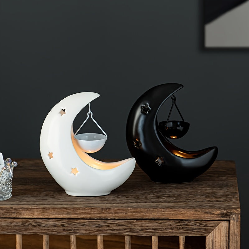 [Hot Selling Ceramic Candle Holder] Hot Selling Star and Moon Ceramic Candle Holder