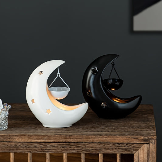 [Hot Selling Ceramic Candle Holder] Hot Selling Star and Moon Ceramic Candle Holder