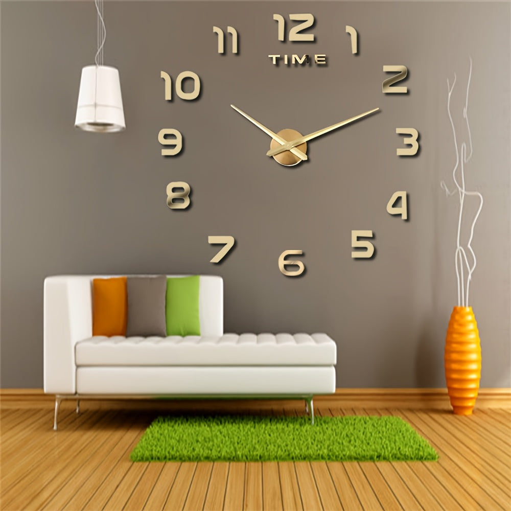 1pc DIY Butterfly-Inspired Glow-in-the-Dark Wall Clock Sticker