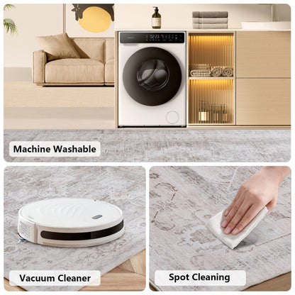 Nordic-style 9x12FT Polyester Carpet Easy-to-maintain And Silent Carpet For Large Living Rooms And Bedrooms