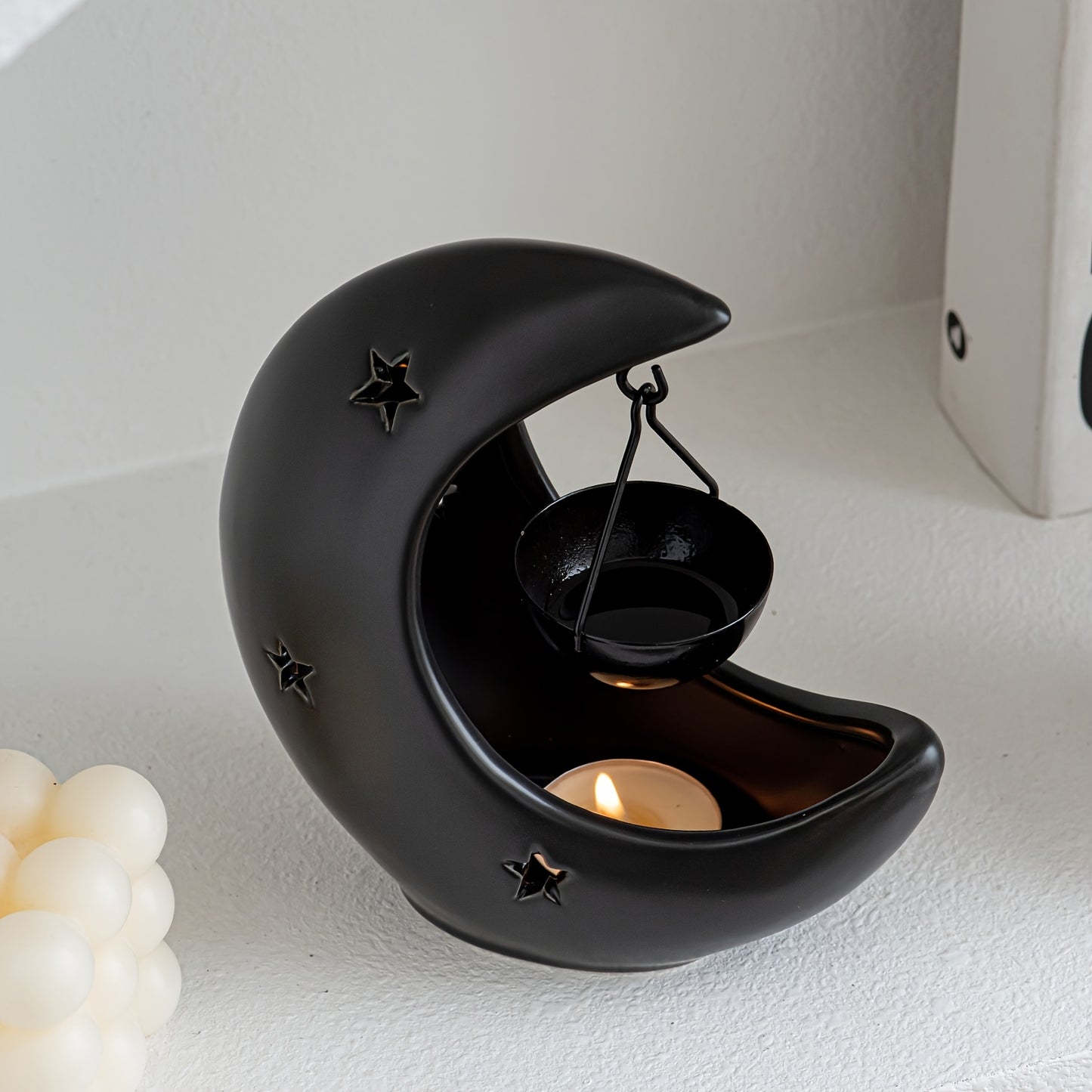 [Hot Selling Ceramic Candle Holder] Hot Selling Star and Moon Ceramic Candle Holder