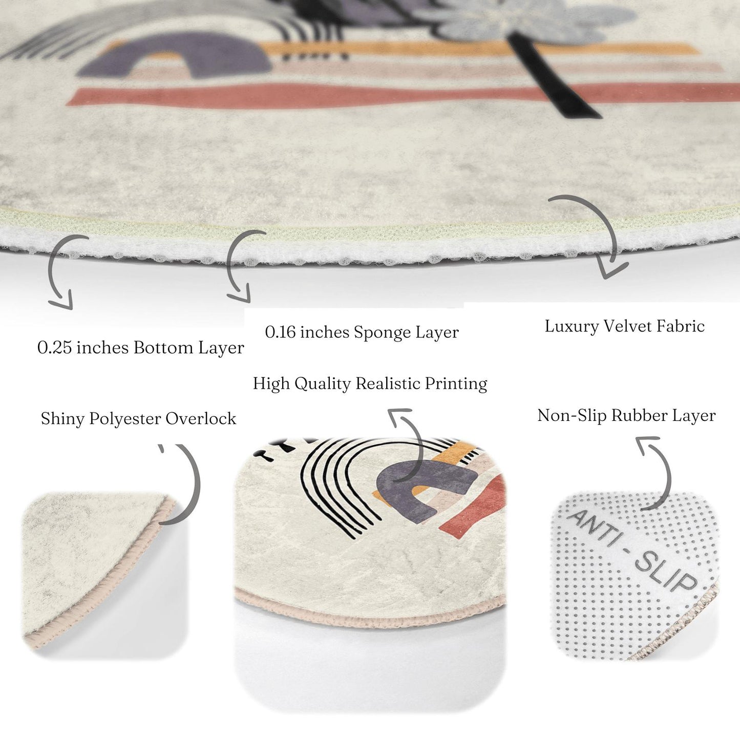 Bohemian Home Round Rug for Eclectic Decor | Homeezone