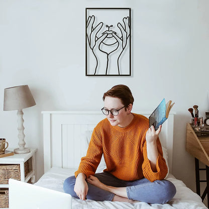 Nordic Abstract Iron Wall Art - Female Silhouette Decor