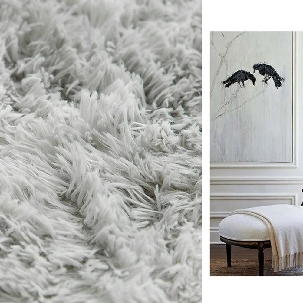 Plush Round Rug Mat Fluff