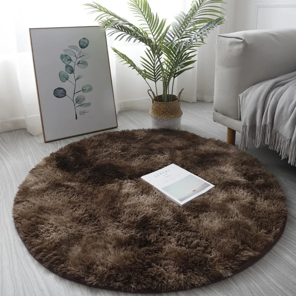 Plush Round Rug Mat Fluff
