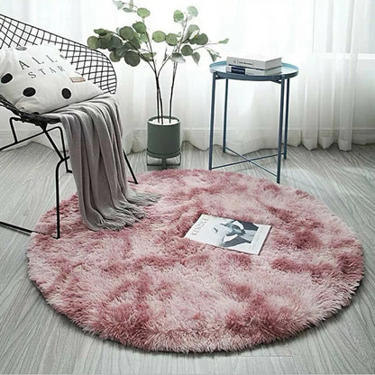 Plush Round Rug Mat Fluff