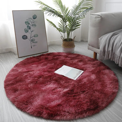 Plush Round Rug Mat Fluff