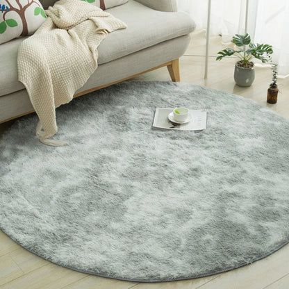 Plush Round Rug Mat Fluff