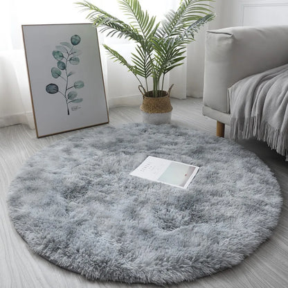 Plush Round Rug Mat Fluff