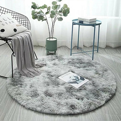 Plush Round Rug Mat Fluff