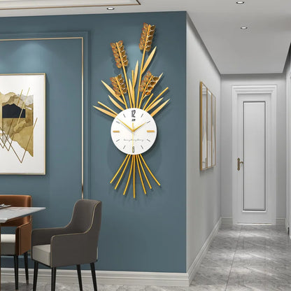 Luxury Nordic Crystal Metal Wall Clock
