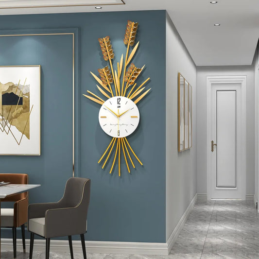 Luxury Nordic Crystal Metal Wall Clock