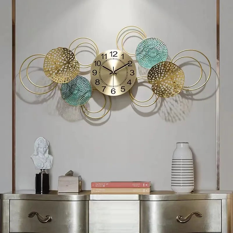 Luxury 92x45 Modern Flower Wall Clock