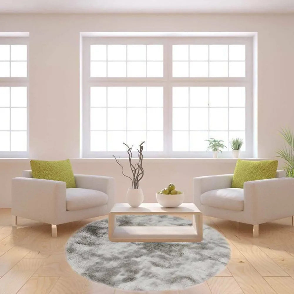 Plush Round Rug Mat Fluff