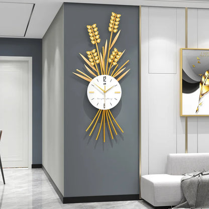 Luxury Nordic Crystal Metal Wall Clock