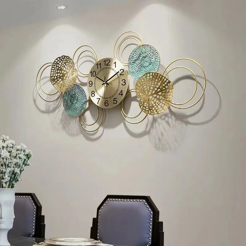 92x45 Flower Luxury Simple Light Modern Wall Clock