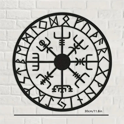 2pc Viking Compass Metal Wall Art for Modern Decor