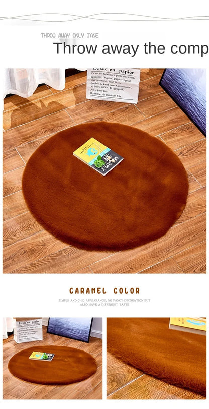 Colorful Round Shaggy Area Rug