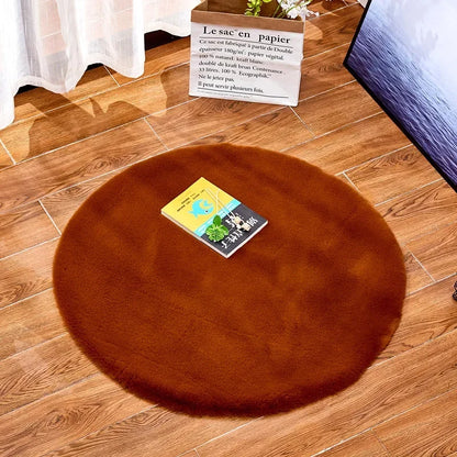 Colorful Round Shaggy Area Rug
