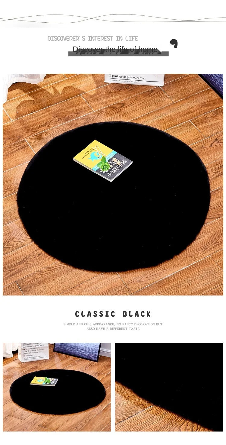 Colorful Round Shaggy Area Rug
