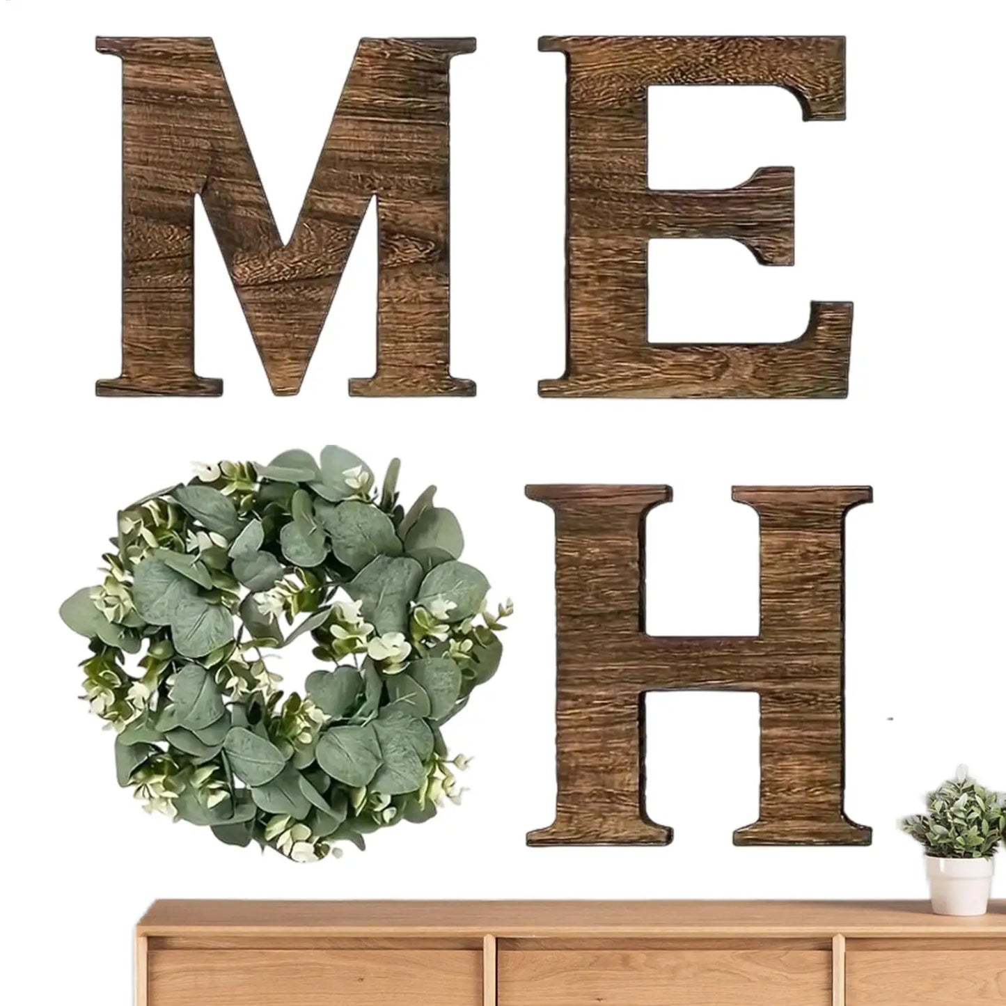 Home Letter Wall Sign Wooden