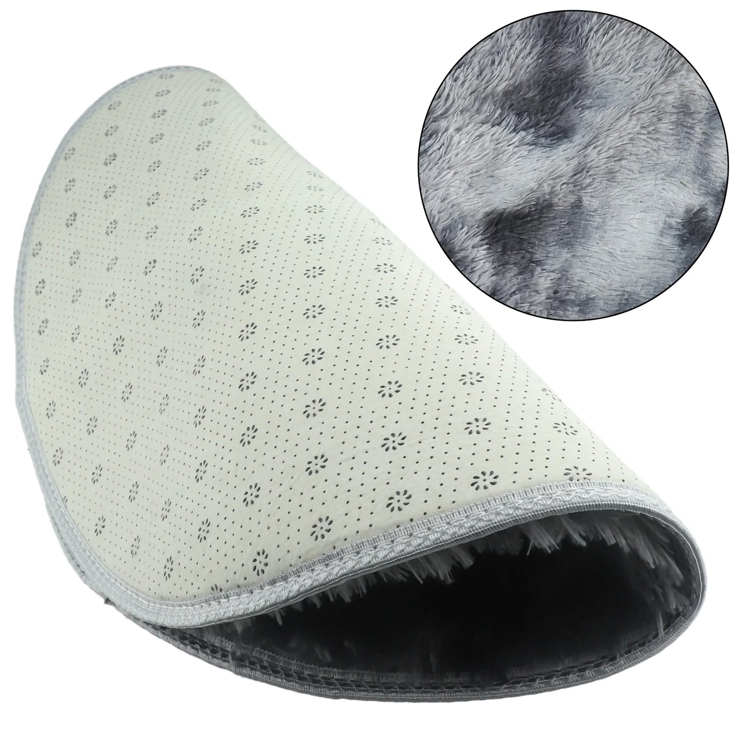 Plush Round Rug Mat Fluff