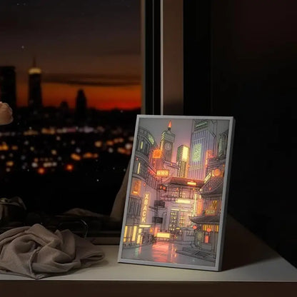 Beautiful City Night View  Painting