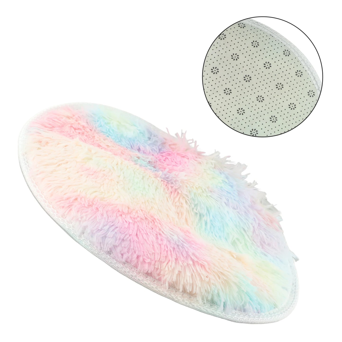 Plush Round Rug Mat Fluff