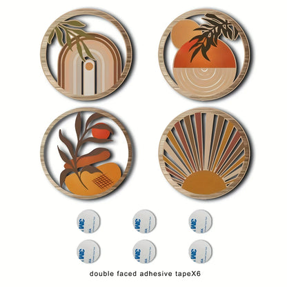 Bohemian Wooden Wall Art Set