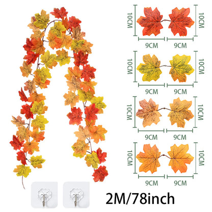 Artificial Maple Leaf Garland