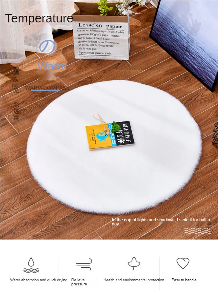 Colorful Round Shaggy Area Rug