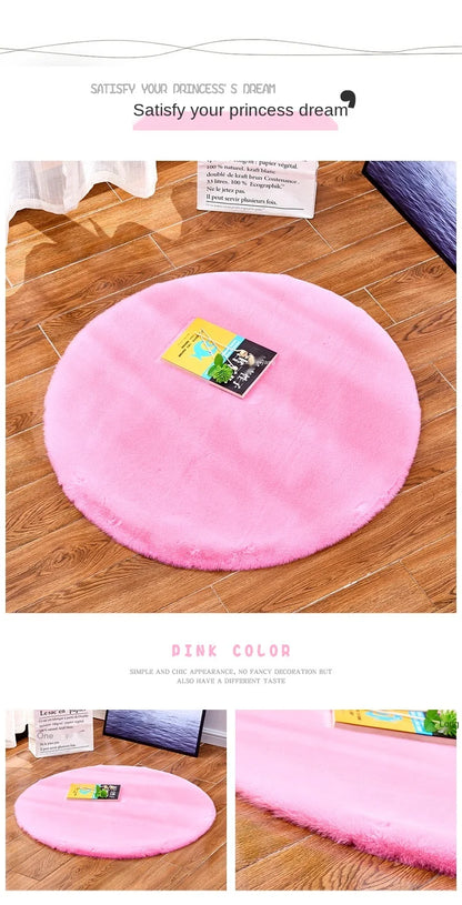Colorful Round Shaggy Area Rug