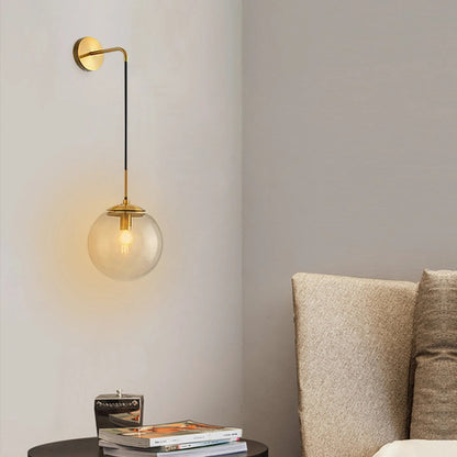 Nordic Glass Ball Wall Light for Living Room Interior Bedroom Wall