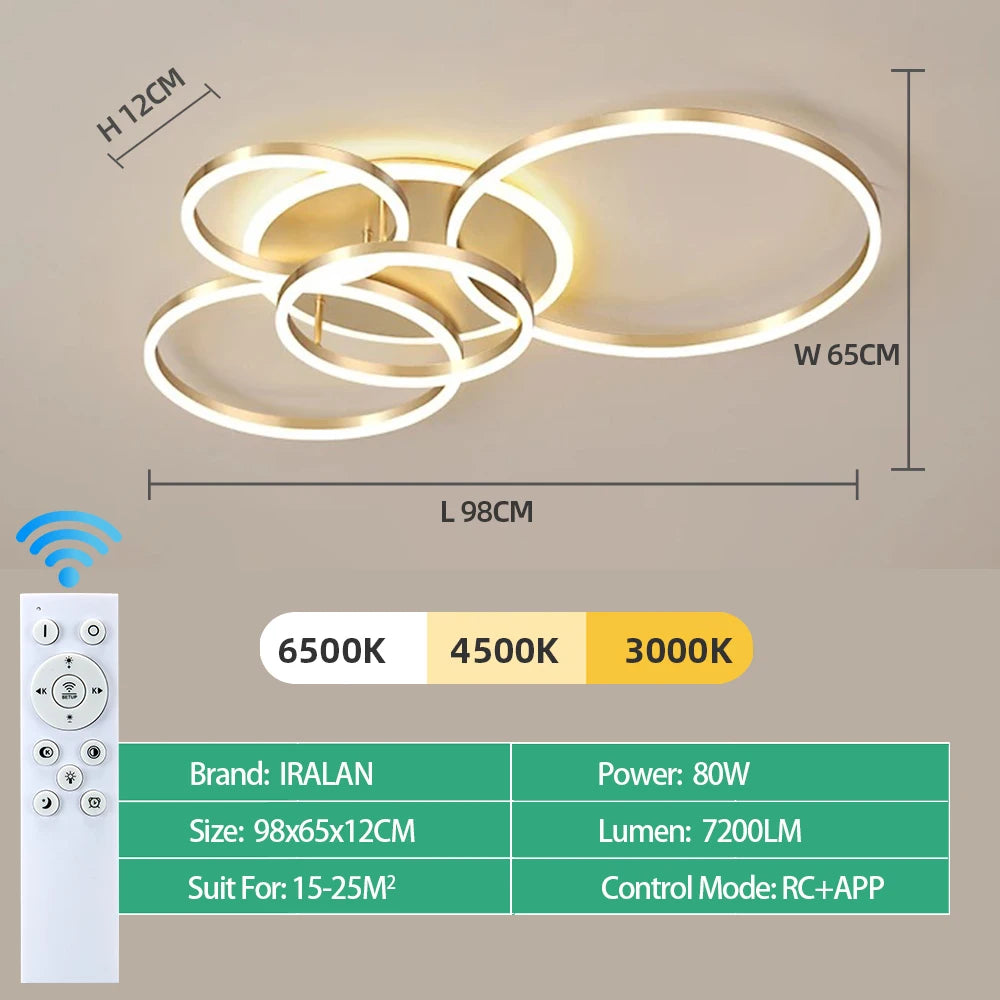 Luminex Modern LED Ceiling Chandelier