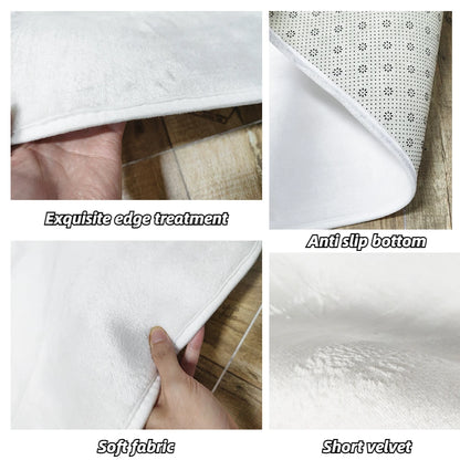 Luxury Round Black & White Rug