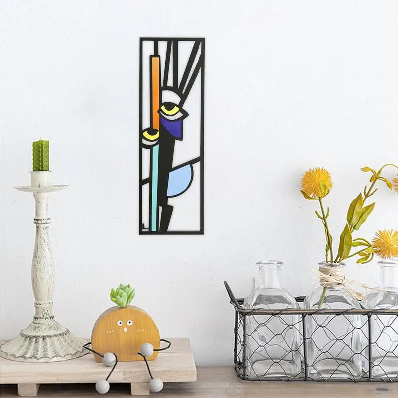 Abstract Human Face Wall Paintings