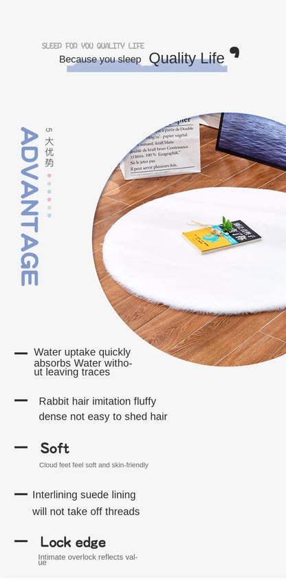 Colorful Round Shaggy Area Rug