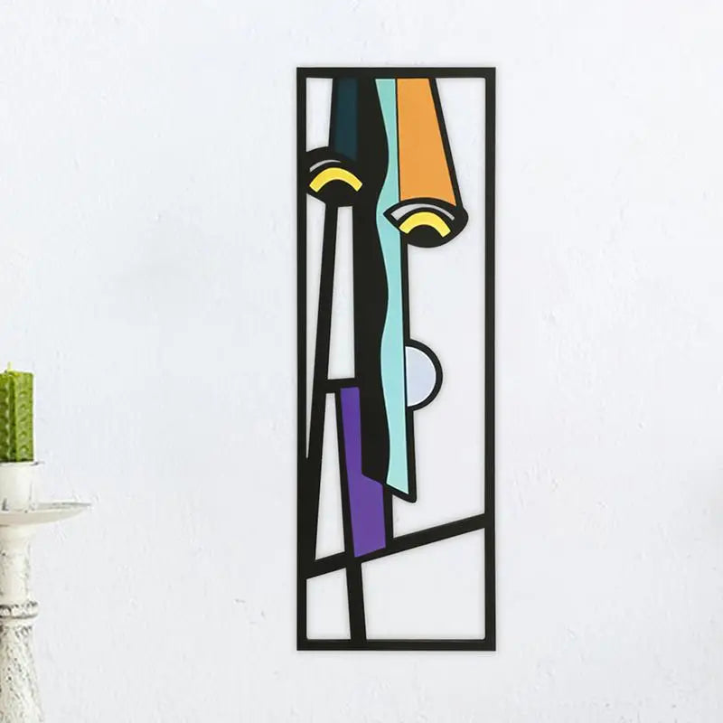 Abstract Human Face Wall Paintings